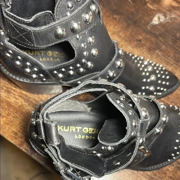 Kurt Geiger women’s Sybil Studded Black Ankle Boots size 36 - Picture 10 of 14